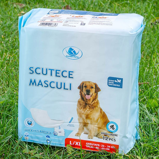 Clean Pets Schimb de scutece pentru câini Mare 12buc