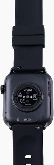 Vivax Life FIT3 Aluminium Smartwatch με Παλμογράφο (Μαύρο)