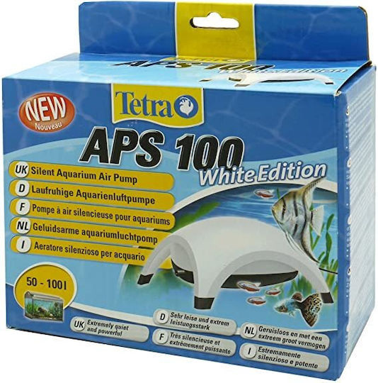 Tetra Aps 100 Aquarium Air Pump Single Outlet with Maximum Adjustable Flow Speed 100lt/h