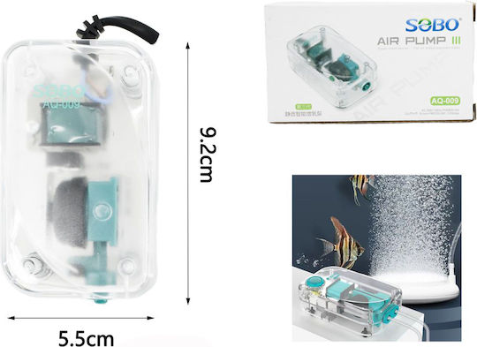 Aquarium Air Pump Single Outlet 2w Sobo Aq-009 Sobo