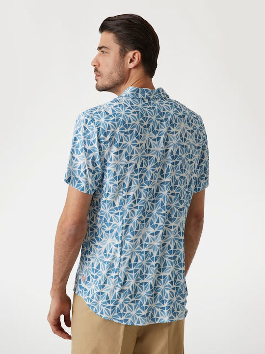 Shirt Κοντομάνικο Πουκάμισο Floral Μπλε
