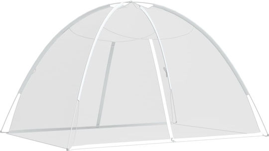 vidaXL Комарник за Къмпинг White 200x120x130см.