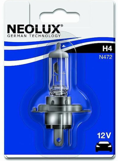 Neolux Lamps Car H4 / P43T Halogen 3200K Warm White 12V 60W 1pcs