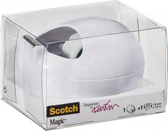 Scotch Desktop Tape Dispenser 19mm x 7.5m 1pcs White