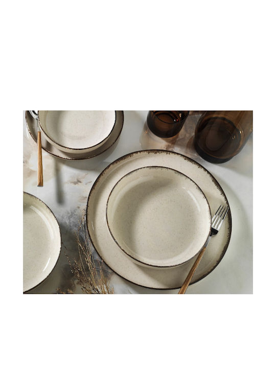 Kutahya Porselen Mood Beige Porcelain Dinnerware Set 72pcs