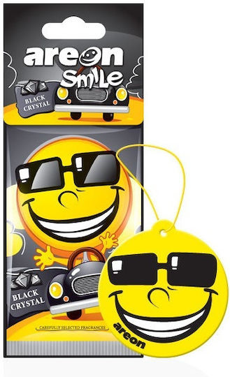 Areon Car Air Freshener Tab Pendand Smile Dry Black Crystal