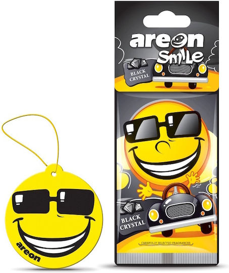 Areon Car Air Freshener Tab Pendand Smile Dry Black Crystal