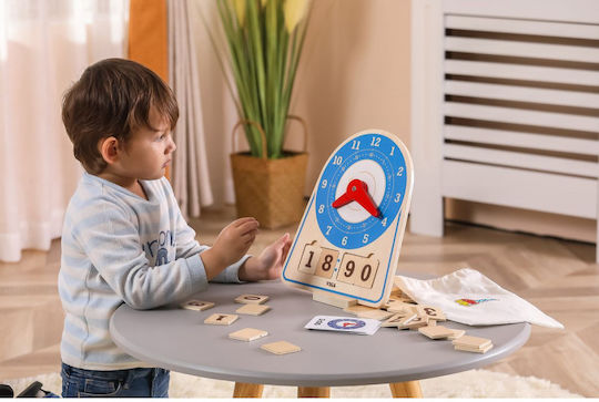 Viga Toys Ρολόι Εκπαιδευτικό Παιχνίδι Εκμάθησης Ώρας από Ξύλο για 3+ Ετών