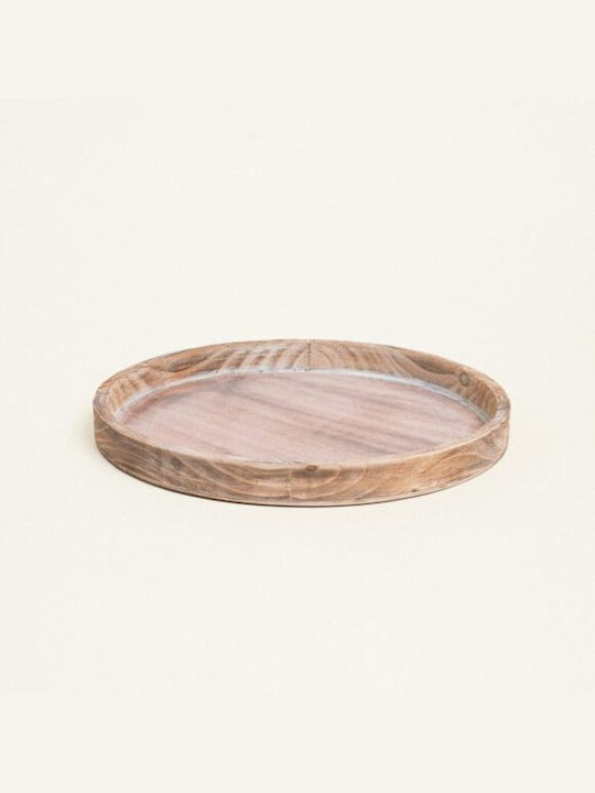 Beauty Home Holz Rund Serviertablett in Braun Farbe 30cm 800556-0f57b007 1Stück
