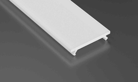 Silver Aluminum Profile Type G 1m + Milky Lens