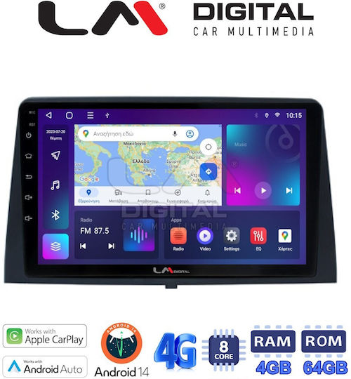 LM Digital Ηχοσύστημα Αυτοκινήτου για Peugeot Partner Toyota Proace Citroen Berlingo Honda City 2019+ (Bluetooth/USB/WiFi/GPS/Apple-Carplay/Android-Auto)