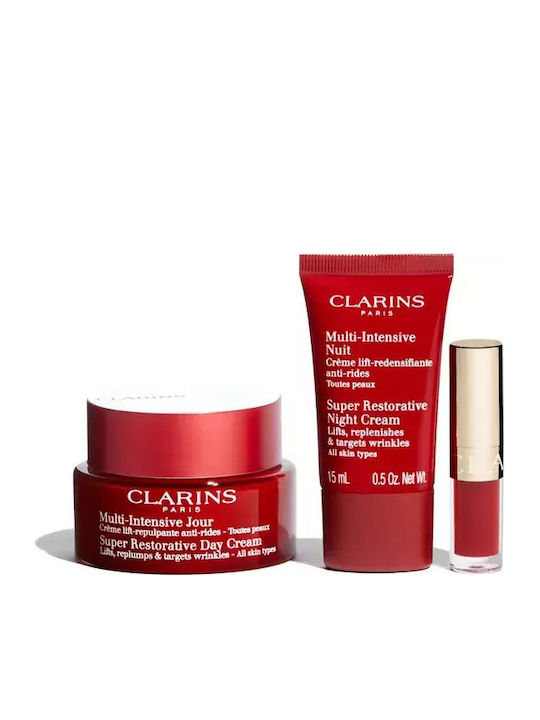 Clarins Super Restorative Set Îngrijire pentru Anti-îmbătrânire, Hidratare & Strălucire 3buc