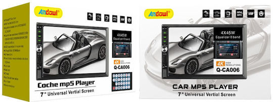Andowl Car Audio System (Bluetooth/USB/WiFi/GPS/Apple-Carplay/Android-Auto) with Touch Screen 7"