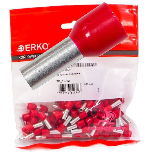 Insulation Sleeve Te 10/12 100pcs Red Erko