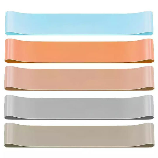 Yoga Pilates Widerstandsband-Set 5 verschiedene Widerstandsstufen