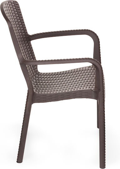 Gartenstühle Polypropylen Turan Braune 43x40x86cm