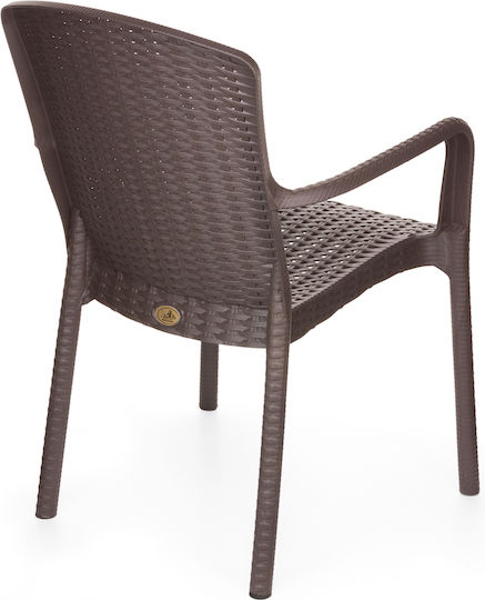 Gartenstühle Polypropylen Turan Braune 43x40x86cm