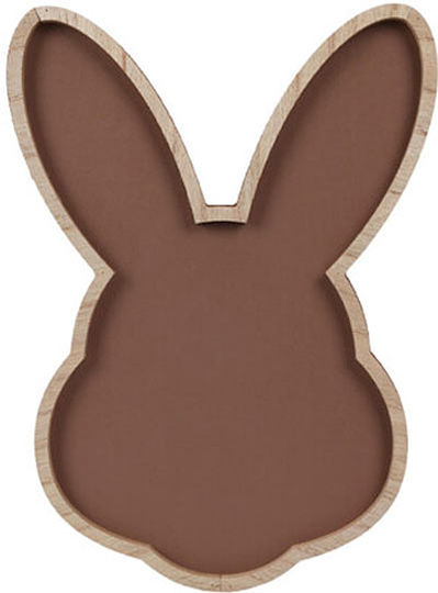 Πασχαλινή Πιατέλα 30.5x1.7x21.5 K-m Rabbit Brown Gr8000350 30.5x1.7x21.5