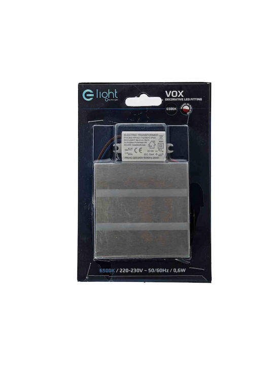 Eko Light Φωτιστικό Τοίχου με Ενσωματωμένο LED και Ψυχρό Λευκό Φως