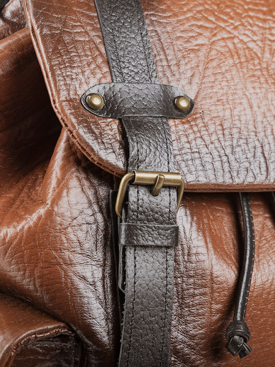 Leder Damentasche Rucksack Braun