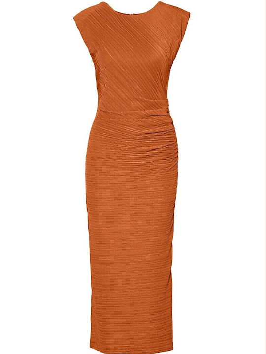 Sommer Midi Abendkleid Orange
