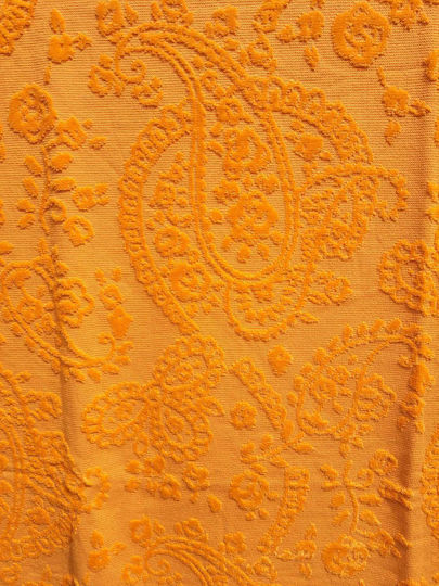 Noidinotte Beach Towel Cotton Orange with Fringes 90x170cm.