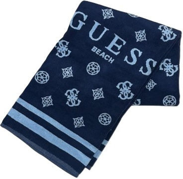 Guess Πετσέτα Θαλάσσης Βαμβακερή Μπλε 180x100εκ.