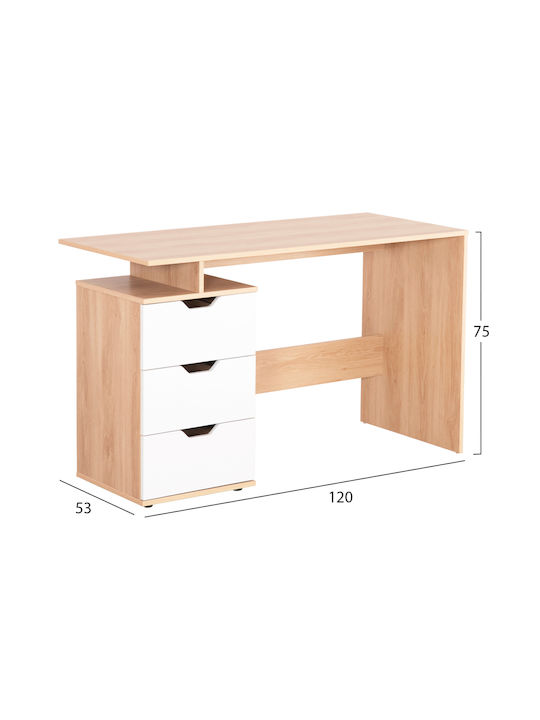 Desk Colt Wooden White-sonama 120x53x75cm