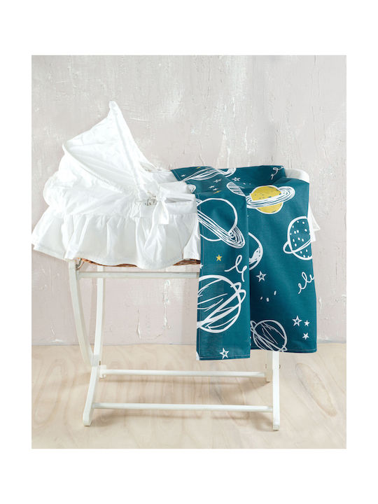 Rythmos Set Copertă de Pătuț cu Față de Pernă Saturn Petrol (Item J062) 110x160cm. Rythmos Set Copertă de Pătuț cu Față de Pernă Saturn Petrol (Item J062) 110x160cm.