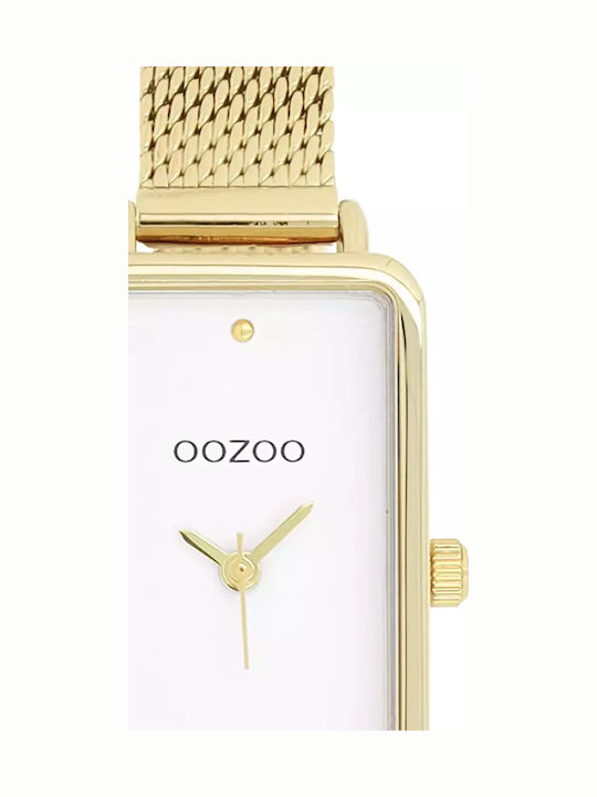 Oozoo Timepieces Γυναικείο Ρολόι 19mm Μπαταρίας με Χρυσό Μεταλλικό Μπρασελέ