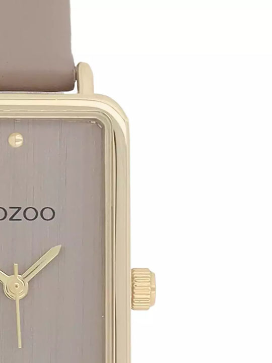 Oozoo Timepieces Women's Watch with Beige Leather Strap