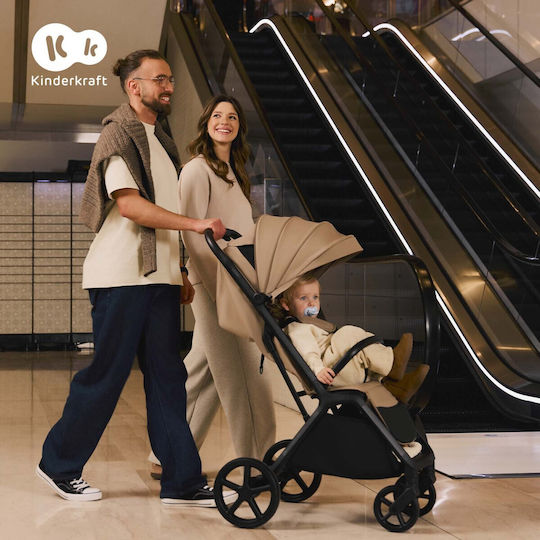 Kinderkraft Loom Baby Stroller Suitable for Newborn Linen Beige 9kg