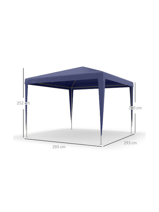 Outsunny Zusammenklappbares Gazebo Garten 3x3m