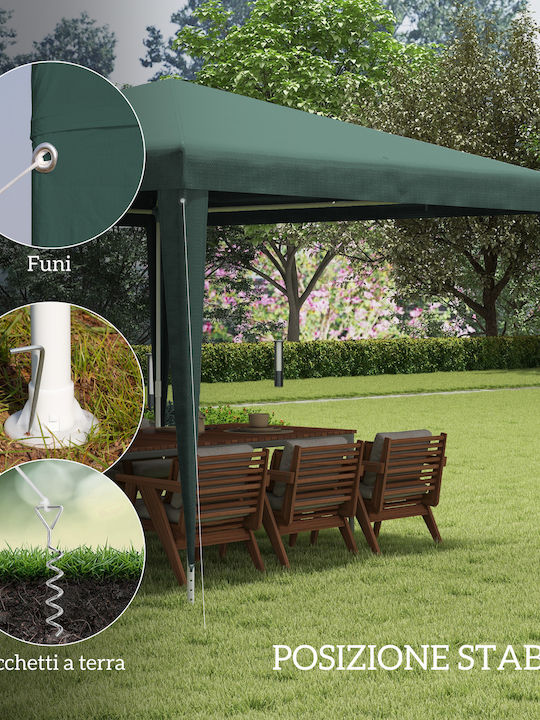 Outsunny Garden Freestanding Gazebo Green 3x3cm