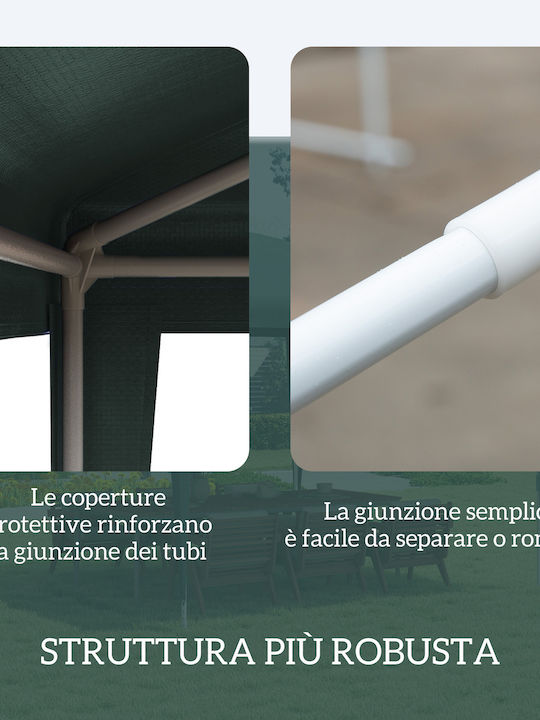 Outsunny Garden Freestanding Gazebo Green 3x3cm