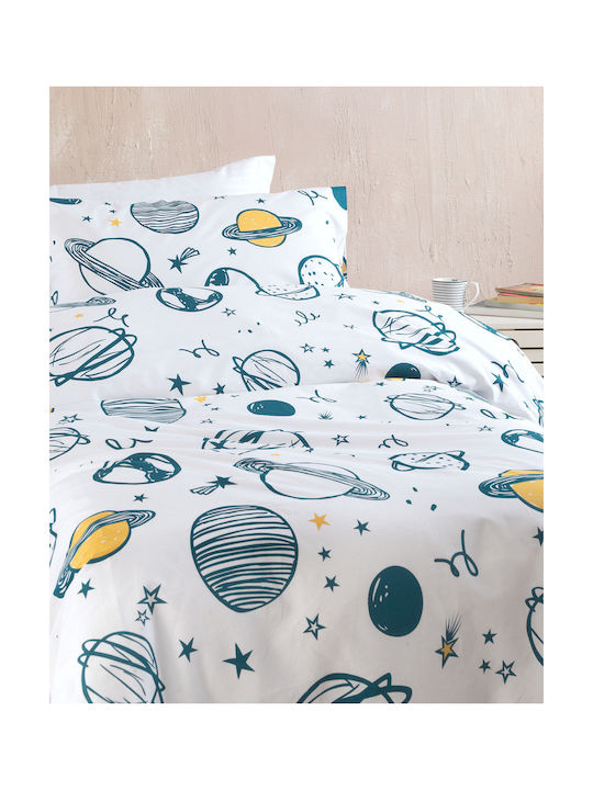 Rythmos Saturn Set Kids Duvet Cover Single with Pillowcase Cotton 160x250cm