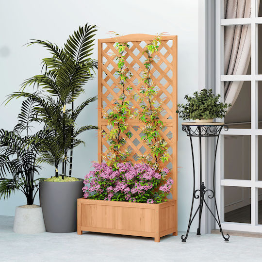 Outsunny Planter Box Wooden Brown 76x36x170cm.