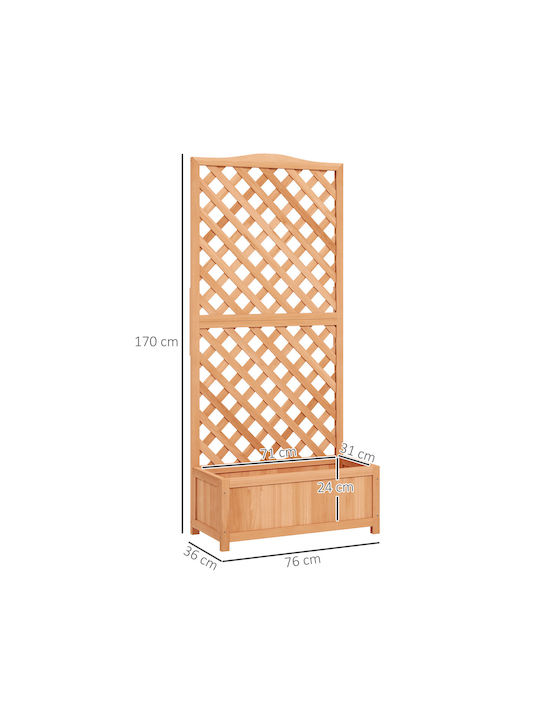 Outsunny Ζαρντινιέρα Ξύλινη Καφέ 76x36x170εκ.