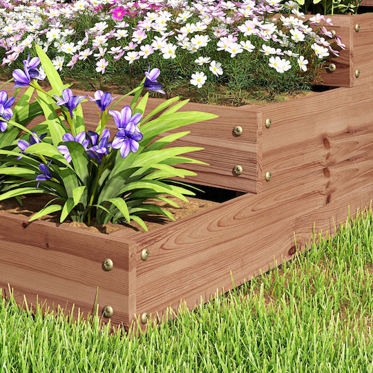 Outsunny Planter Box Lemn Maro 113x113x46cm.
