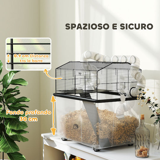 Pawhut Rodent Cage 58x43x57cm