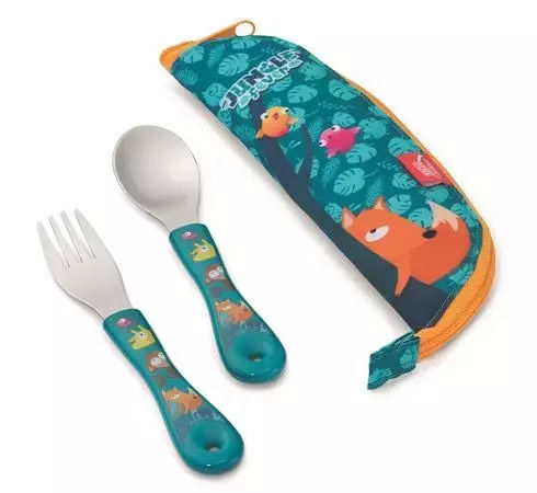 Maped Baby Set mit Gabel aus Metall in Hülle Mehrfarbig 3Stück