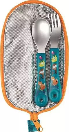 Maped Baby Set mit Gabel aus Metall in Hülle Mehrfarbig 3Stück