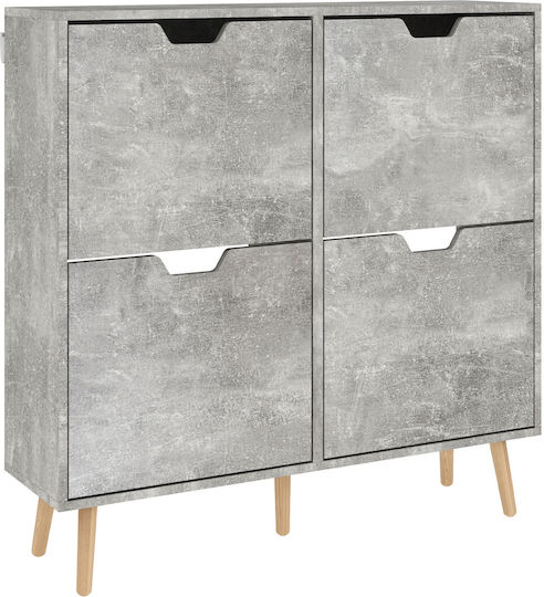 Wooden Shoe Organizer Gray 95x26x95cm