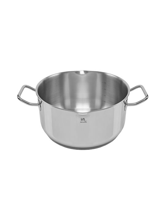 Shiori Steel Series Pro 316 Βαθιά Ανοξείδωτη Κατσαρόλα 5.5lt / 24cm