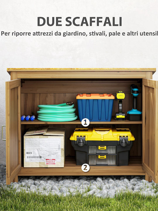 Wooden Garden Shed L1.1xW0.5xH0.85m