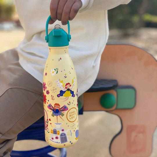 Cool Bottles Παιδικό Παγούρι Ανοξείδωτο με Καλαμάκι Magical Fairies 350ml (Διάφορα Σχέδια/Χρώματα)