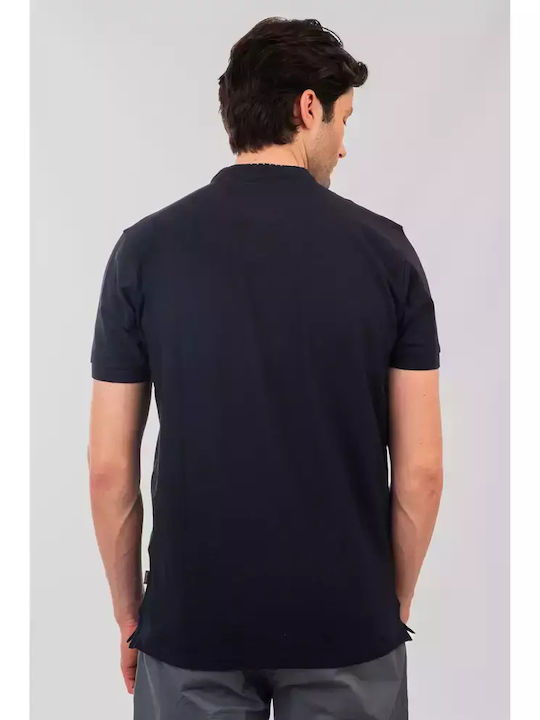 Short Sleeve Navy Blouse
