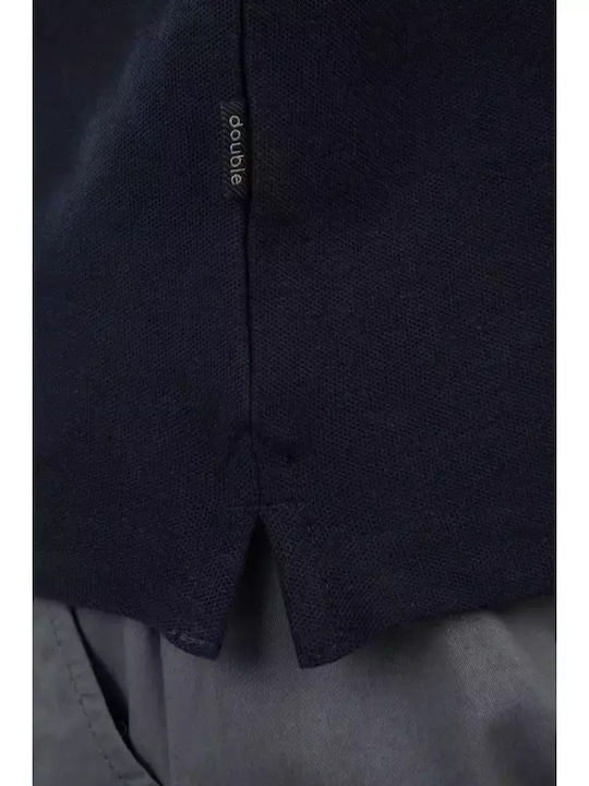 Short Sleeve Navy Blouse