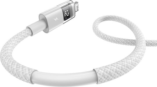 Baseus Data Braided USB-A la Cablu Lightning 12W Alb 2m (P10382700211-01)