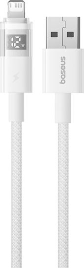 Baseus Data Braided USB-A la Cablu Lightning 12W Alb 2m (P10382700211-01)